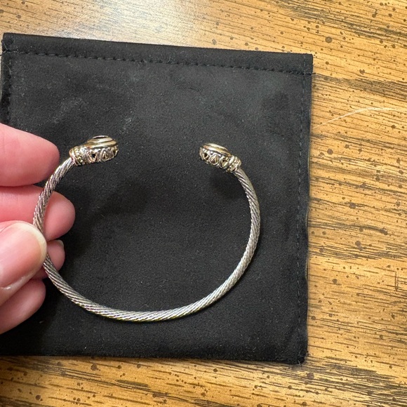 Brighton Silver Cable Bracelet with Gold Accents - Picture 4 of 5